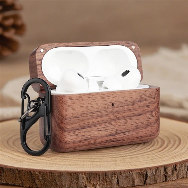 AirPods Wooden Case with Carabiner