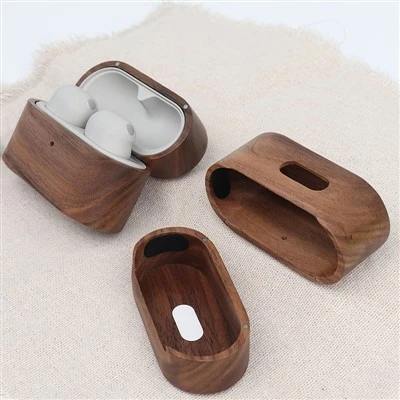 Solid‑Wood Protective Case for Sony WF‑1000XM6