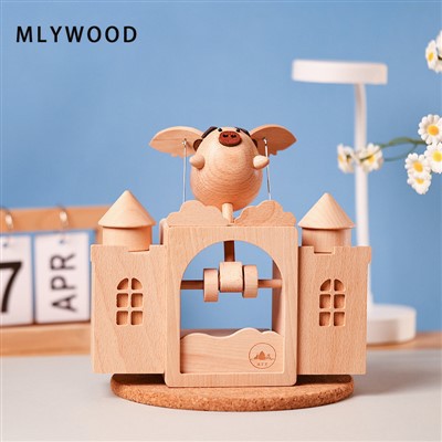 Wooden Castle Castle Piglet Box
